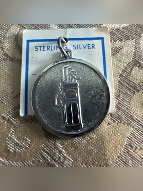 Vintage Spencer Co Sterling Silver Golf Charm Country Club Sport